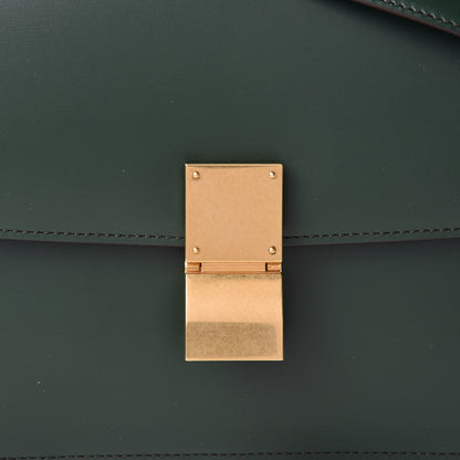 Celine Box Calfskin Classic Box Medium Flap Bag Dark Green 8 of 11