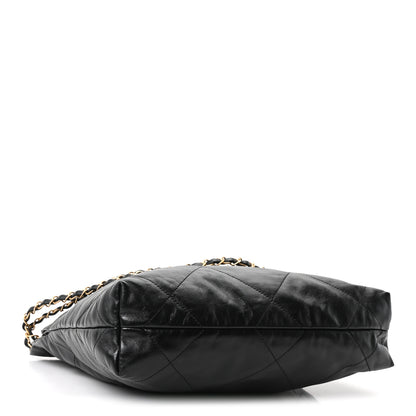 Chanel Shiny Calfskin Quilted Small Chanel 22 Black 4 of 10