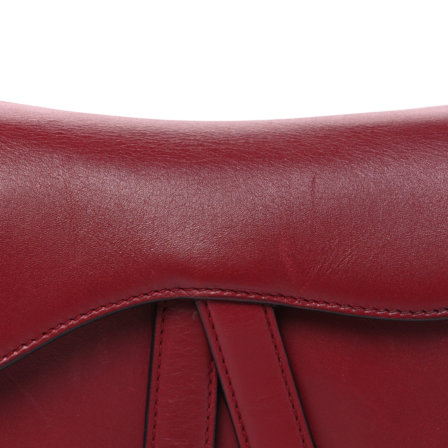 Christian Dior Calfskin Mini Saddle Bag Red 8 of 10