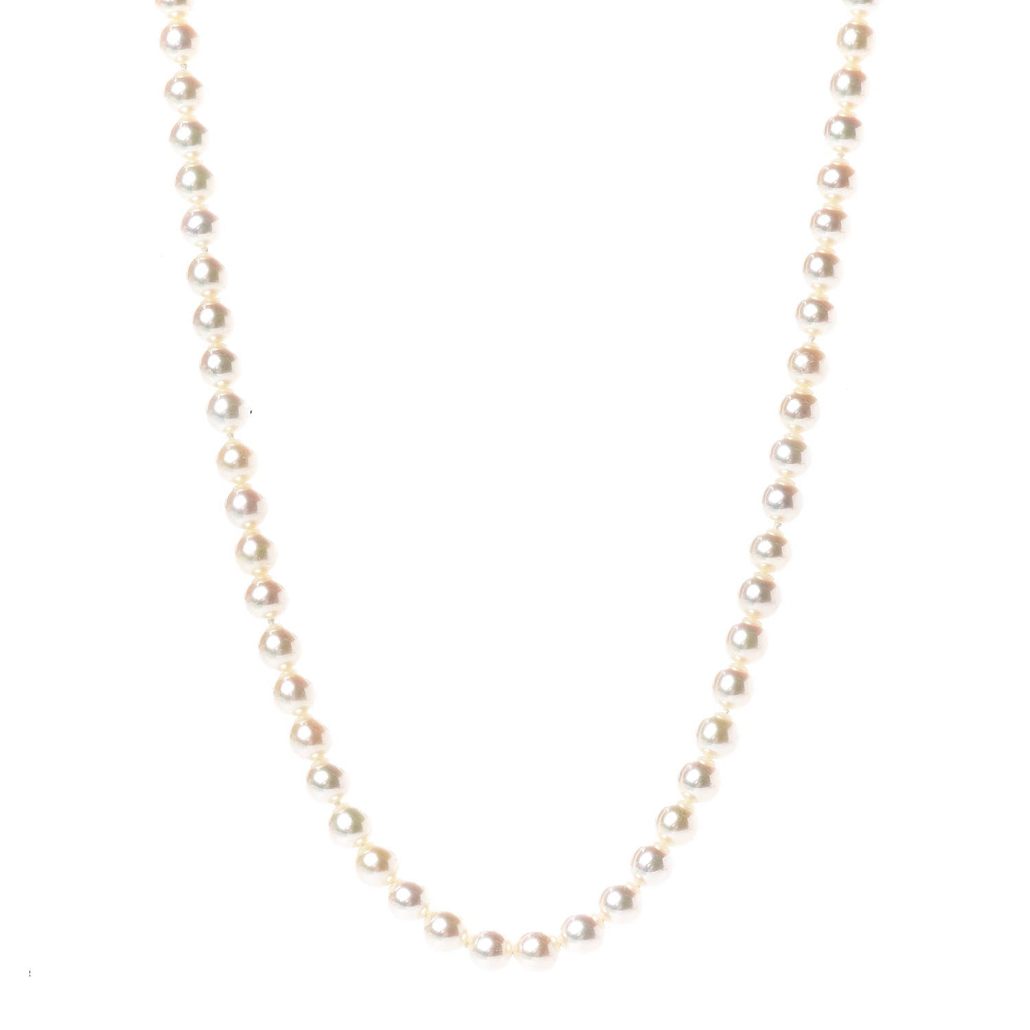 Tiffany Sterling Silver Freshwater Pearl 5-6mm Ziegfeld Necklace 1 of 5