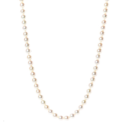 Tiffany Sterling Silver Freshwater Pearl 5-6mm Ziegfeld Necklace 1 of 5