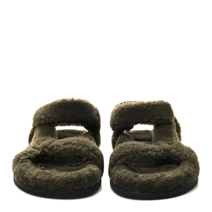 Fendi Shearling FF Fendi Feel Sandals 36 Illinois Military 2 of 10