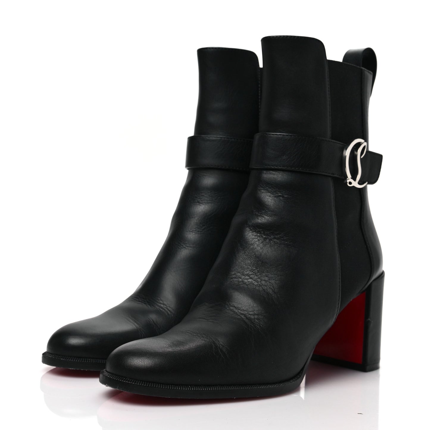Calfskin 70 Chelsea Ankle Boots 38 Black
