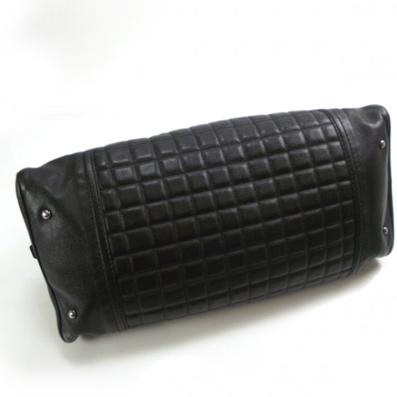 Chanel Caviar Square Quilted Dome Satchel Black 5 of 9