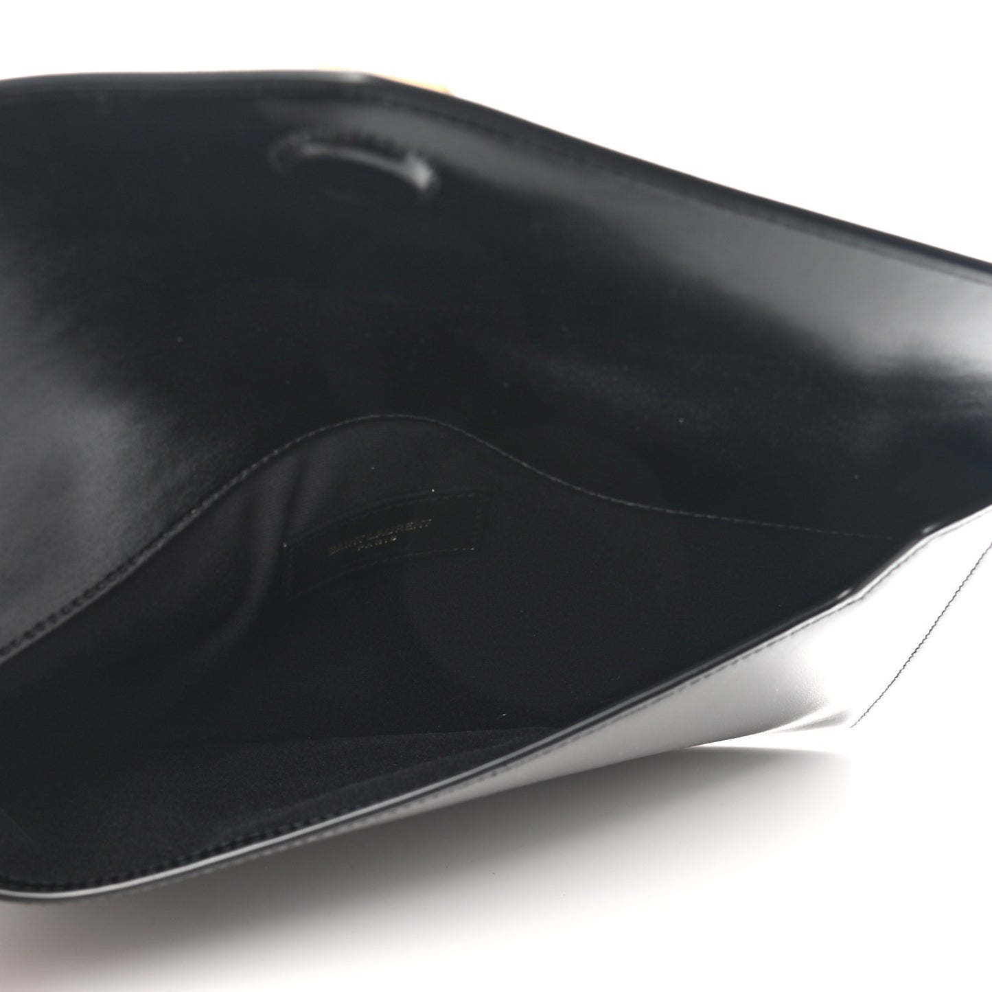 Smooth Shiny Calfskin Monogram Uptown Pouch Black