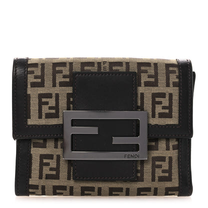 Fendi Zucchino Compact Wallet Tobacco 1 of 11