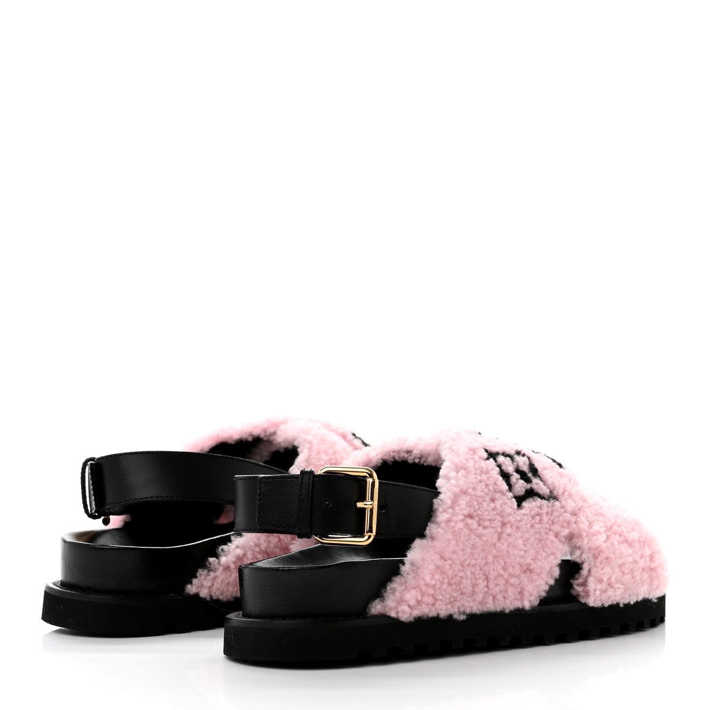 Shearling Paseo Flat Comfort Sandal 40 Rose Clair