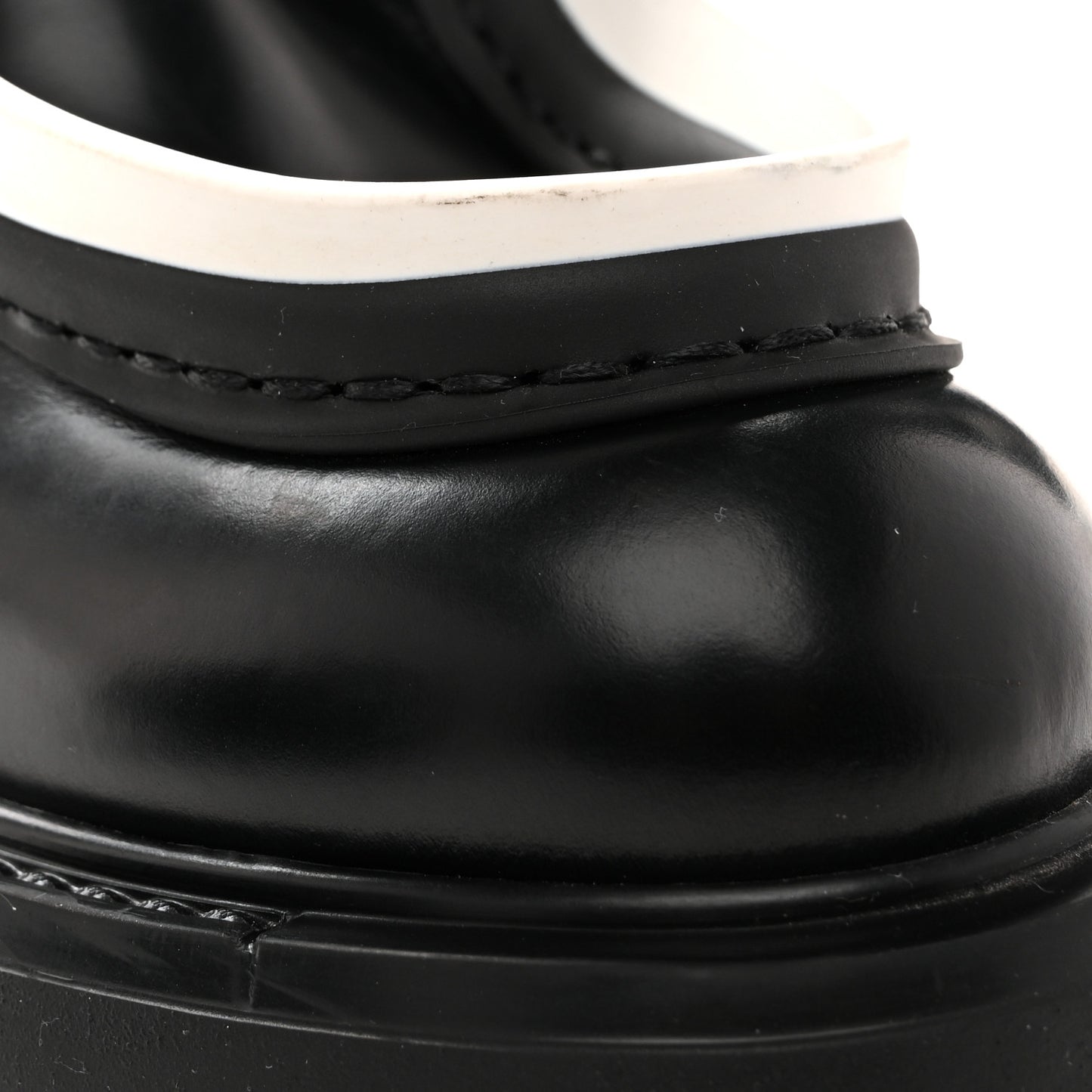 Spazzolato Rois Monolith 55mm Derby Loafers 36.5 Black White