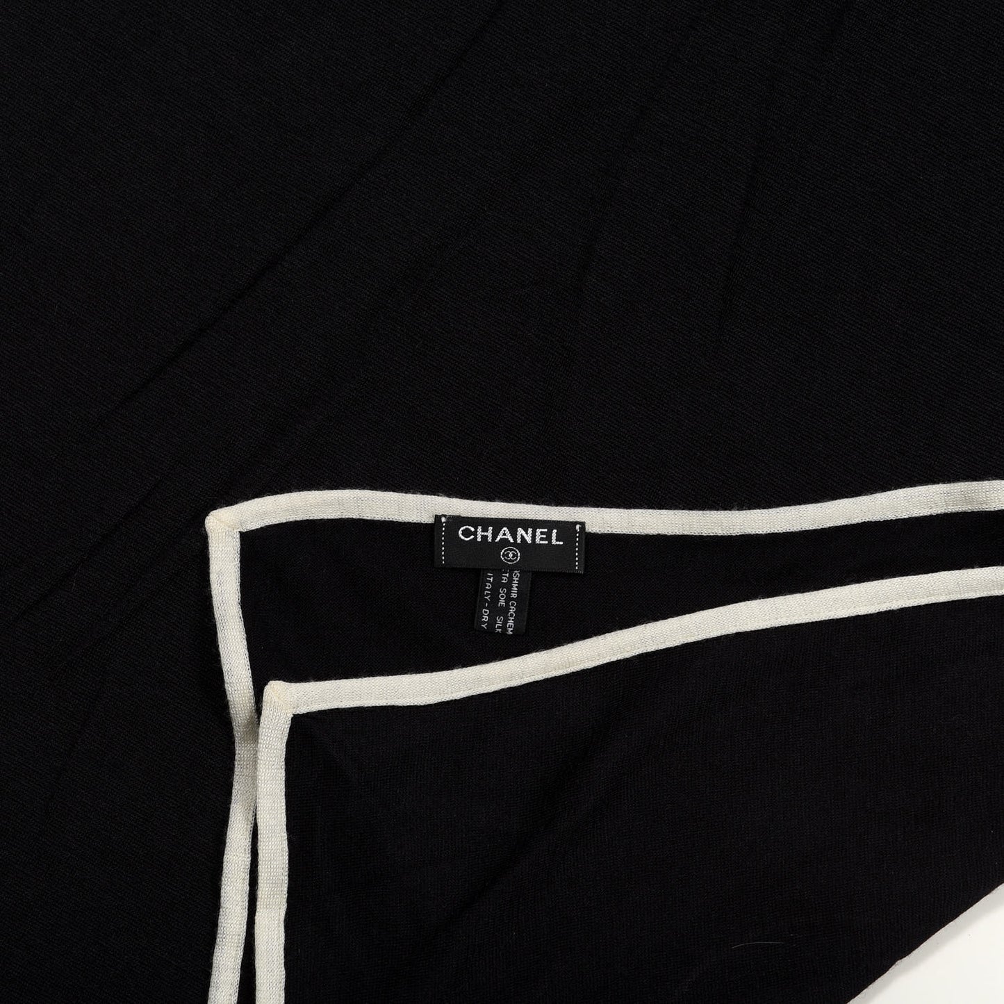 Cashmere Silk CC Scarf Black