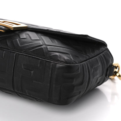 Fendi Nappa FF 1974 Embossed Baguette Black 10 of 12