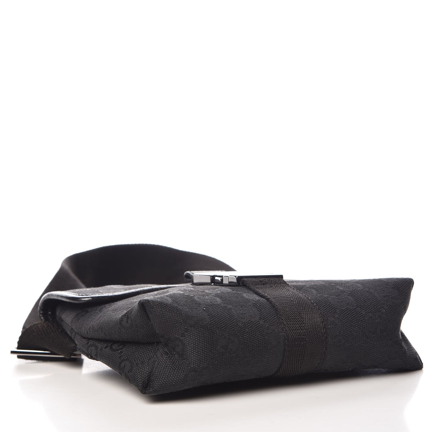 GG Monogram Web Buckle Belt Bag Black