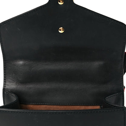 Gucci Calfskin Mini Sylvie Chain Shoulder Bag Black 12 of 13