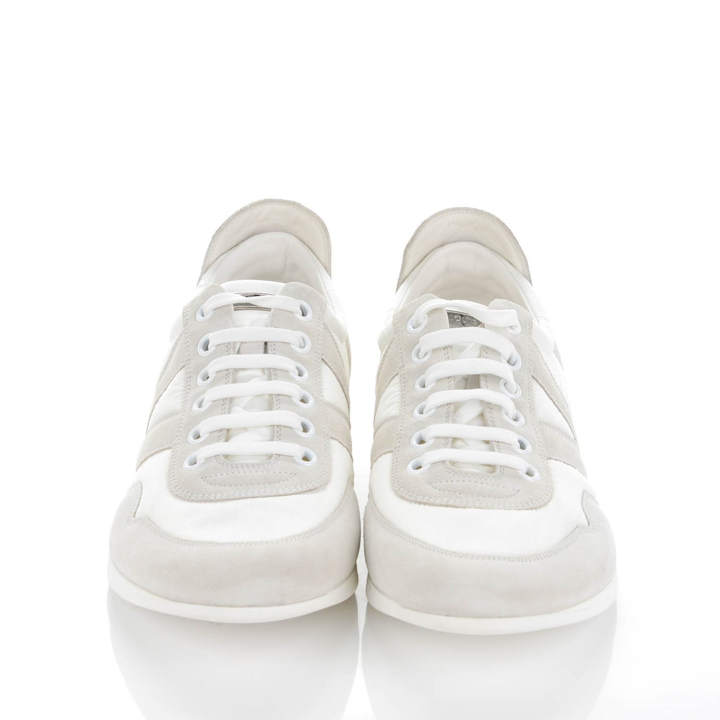 Suede Nylon Sneakers 8 White