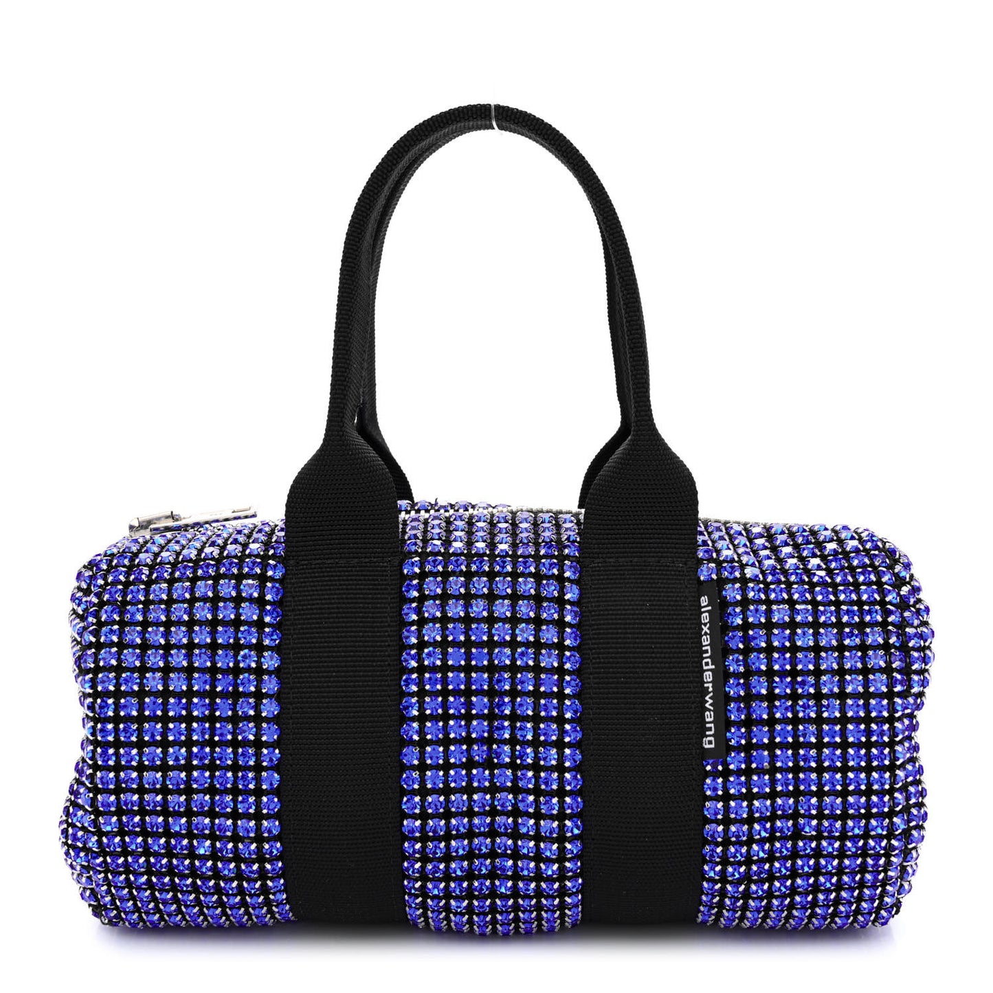Mesh Crystal Rhinestone Mini Cruiser Duffle Cobalt