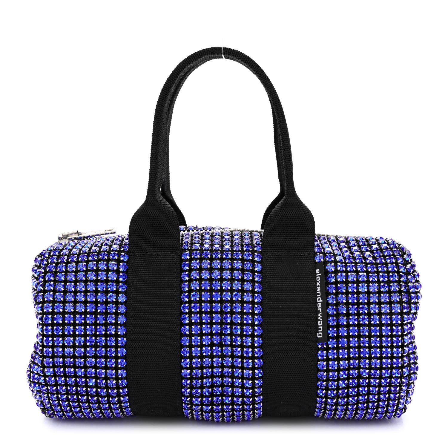 Alexander Wang Mesh Crystal Rhinestone Mini Cruiser Duffle Cobalt 1 of 11