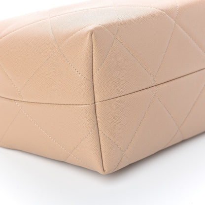 Chanel Caviar Large Handle Shopping Bag Beige 8 of 9