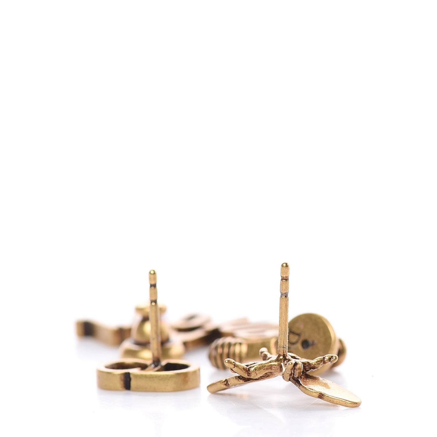 Metal J'Adior Earrings Aged Gold