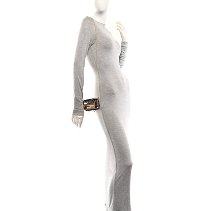 Fendi Sequin Paillettes Shiny Nappa Sex and the City Nano Maxi Buckle Baguette Charm Tortora 2 of 10