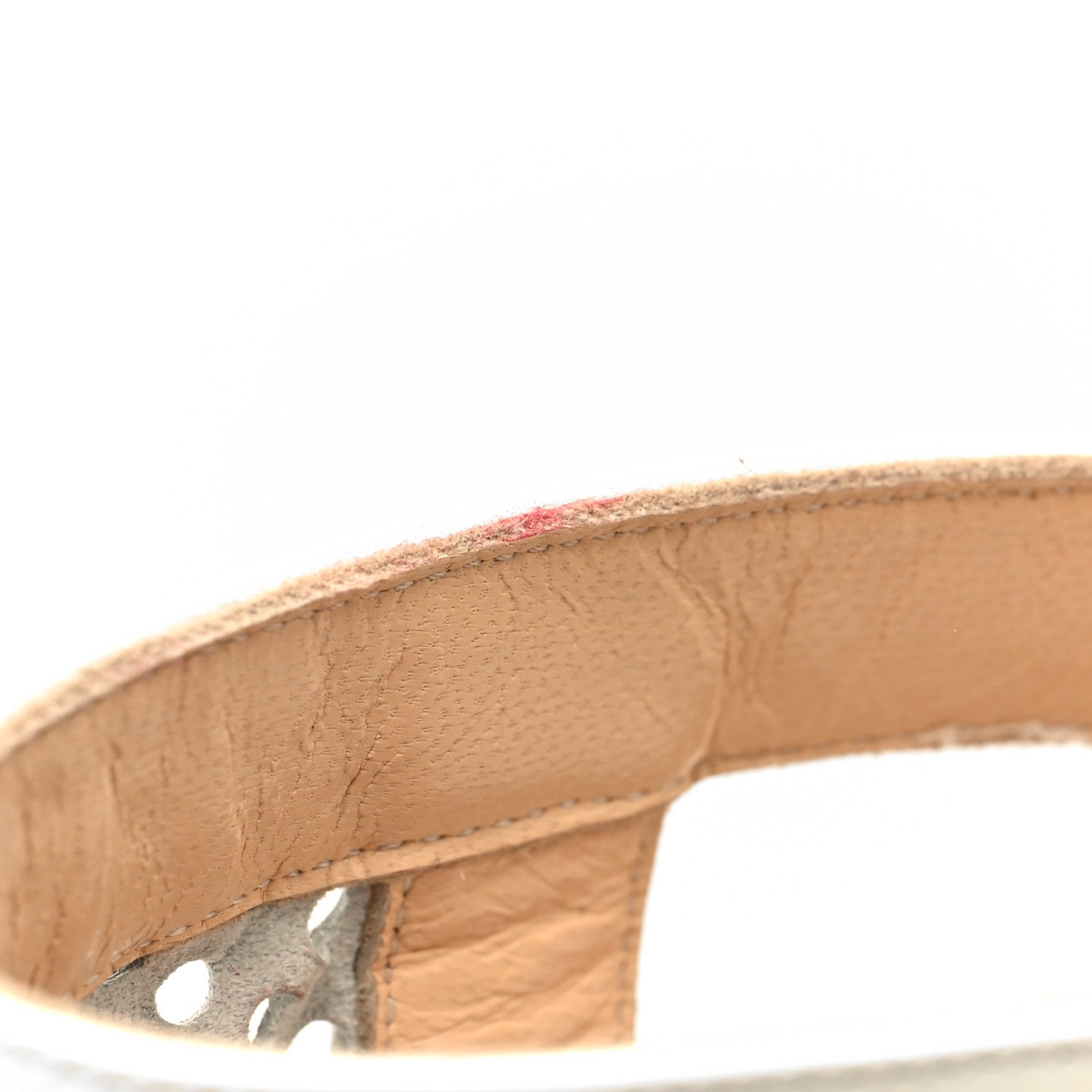 Christian Louboutin Calfskin Perforated Fencing 100 Sandals 38.5 White 9 of 11