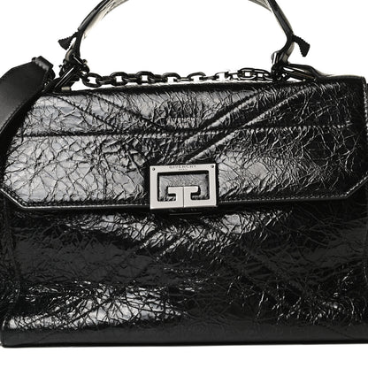 Givenchy Creased Patent Calfskin Medium ID Flap Black 8 of 10
