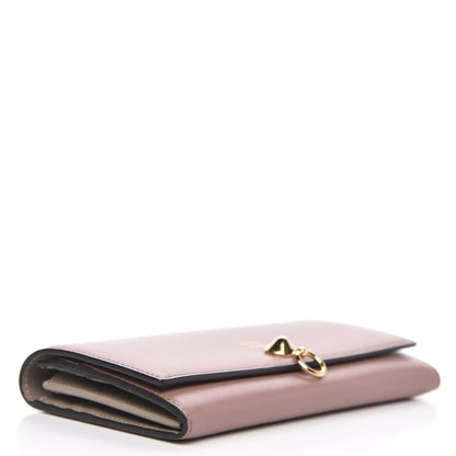 Fendi Vitello Liberty Vitello Century Bi-Color By The Way Continental Wallet English Rose Tortora 4 of 9