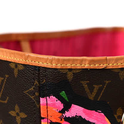 Louis Vuitton Monogram Roses Neverfull MM 17 of 22