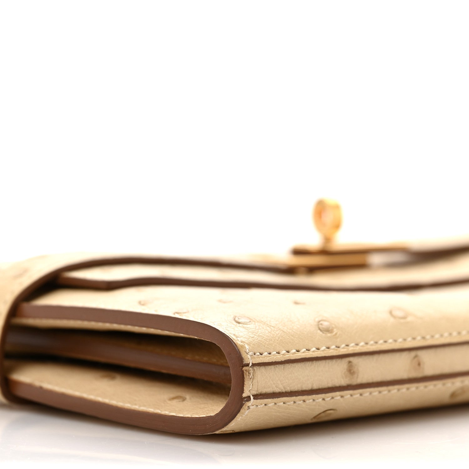 Hermes Ostrich Kelly Longue Wallet Trench 7 of 9