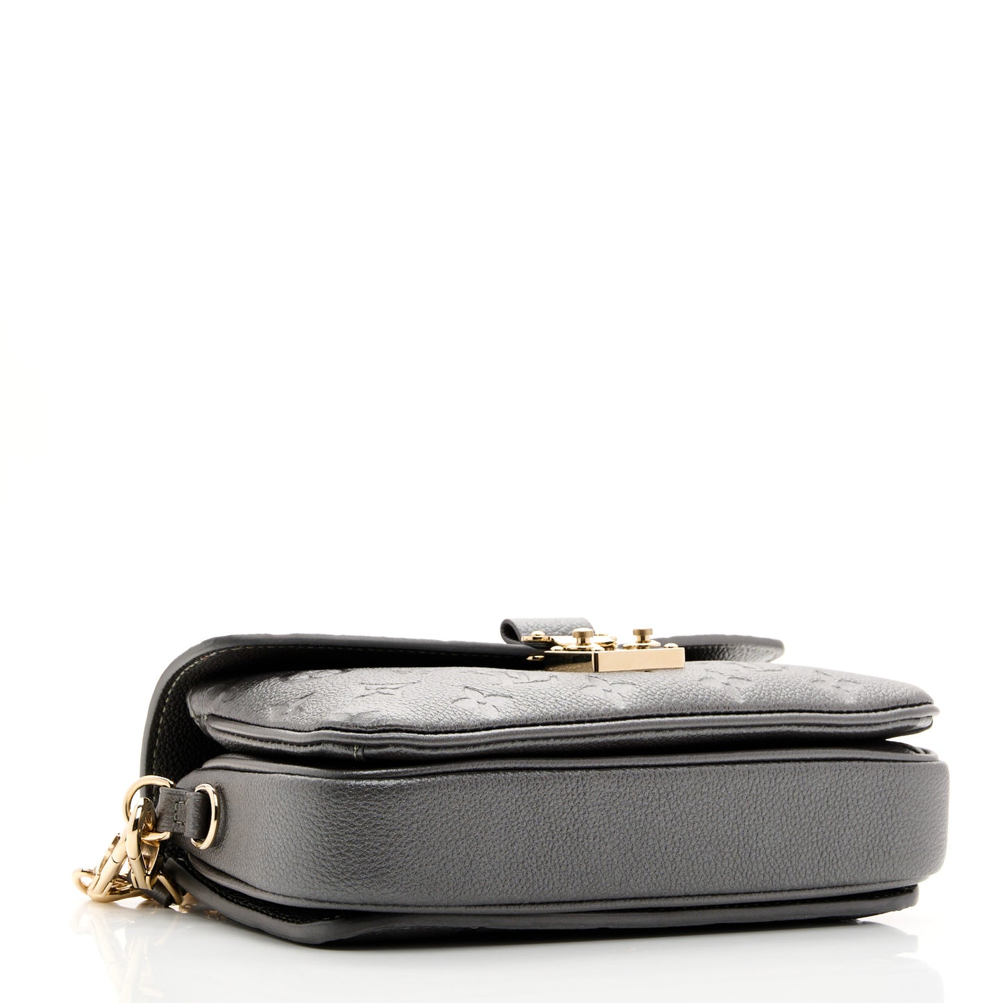 Shimmery Empreinte LV Ski Pochette Metis East West Gun Metal