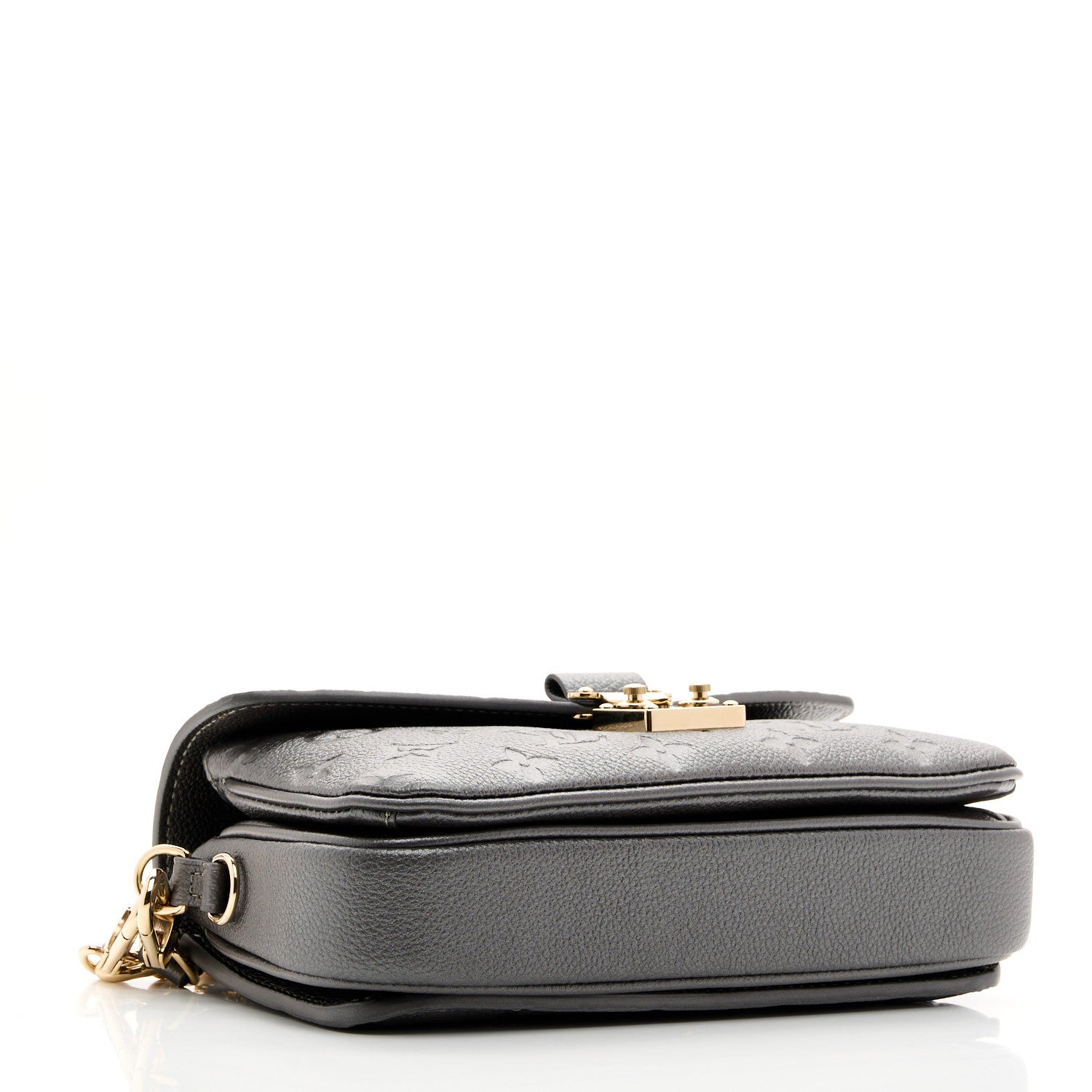 Louis Vuitton Shimmery Empreinte LV Ski Pochette Metis East West Gun Metal 4 of 9