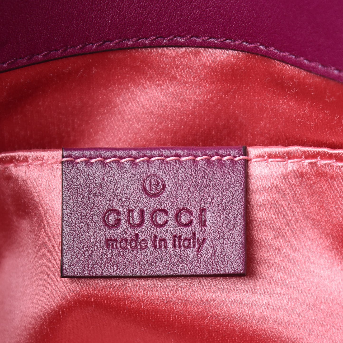 Velvet Matelasse Mini GG Marmont Shoulder Bag Fuchsia Violet Cyclamen