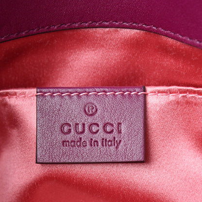 Gucci Velvet Matelasse Mini GG Marmont Shoulder Bag Fuchsia Violet Cyclamen 6 of 10