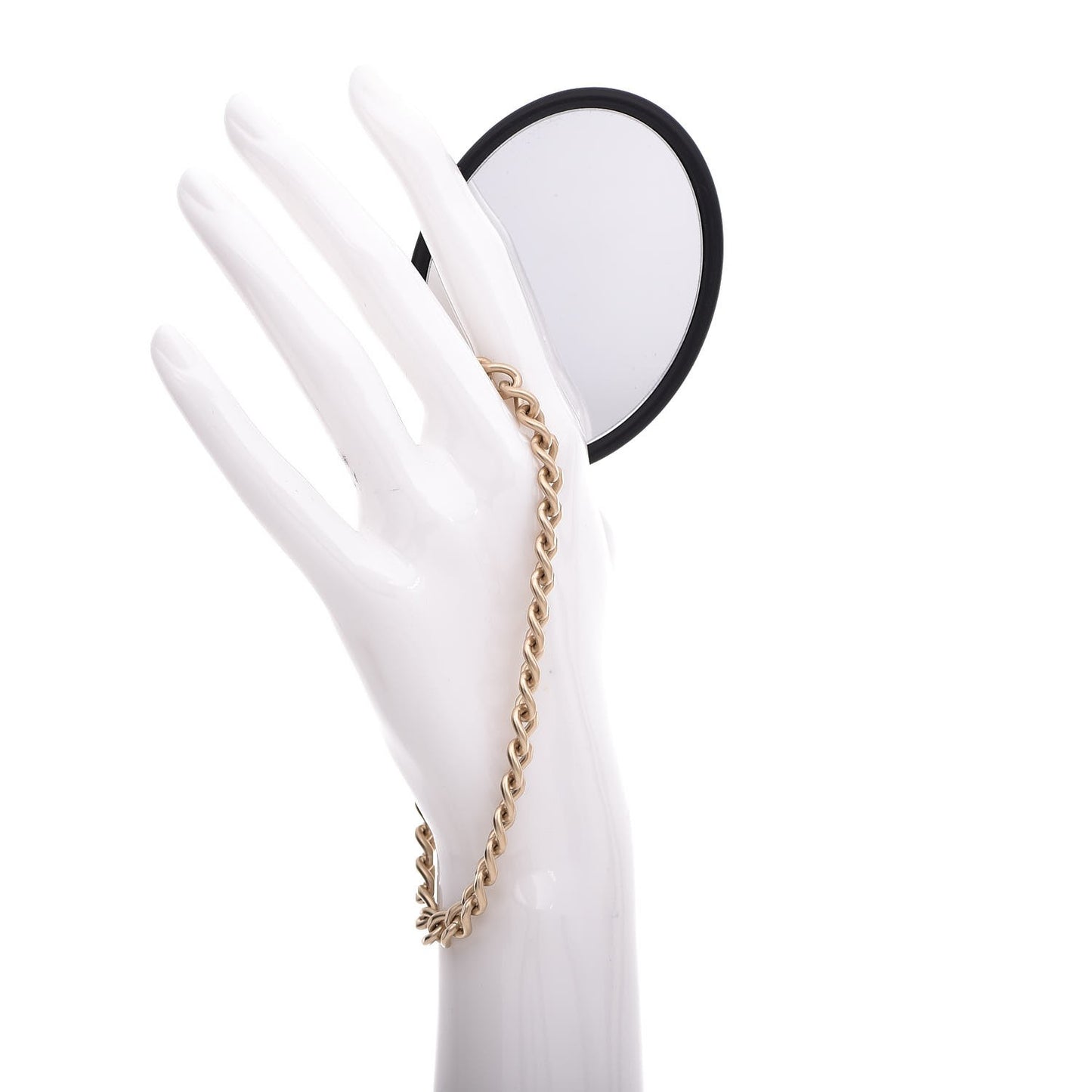 Lambskin Quilted CC Mirror Charm Black