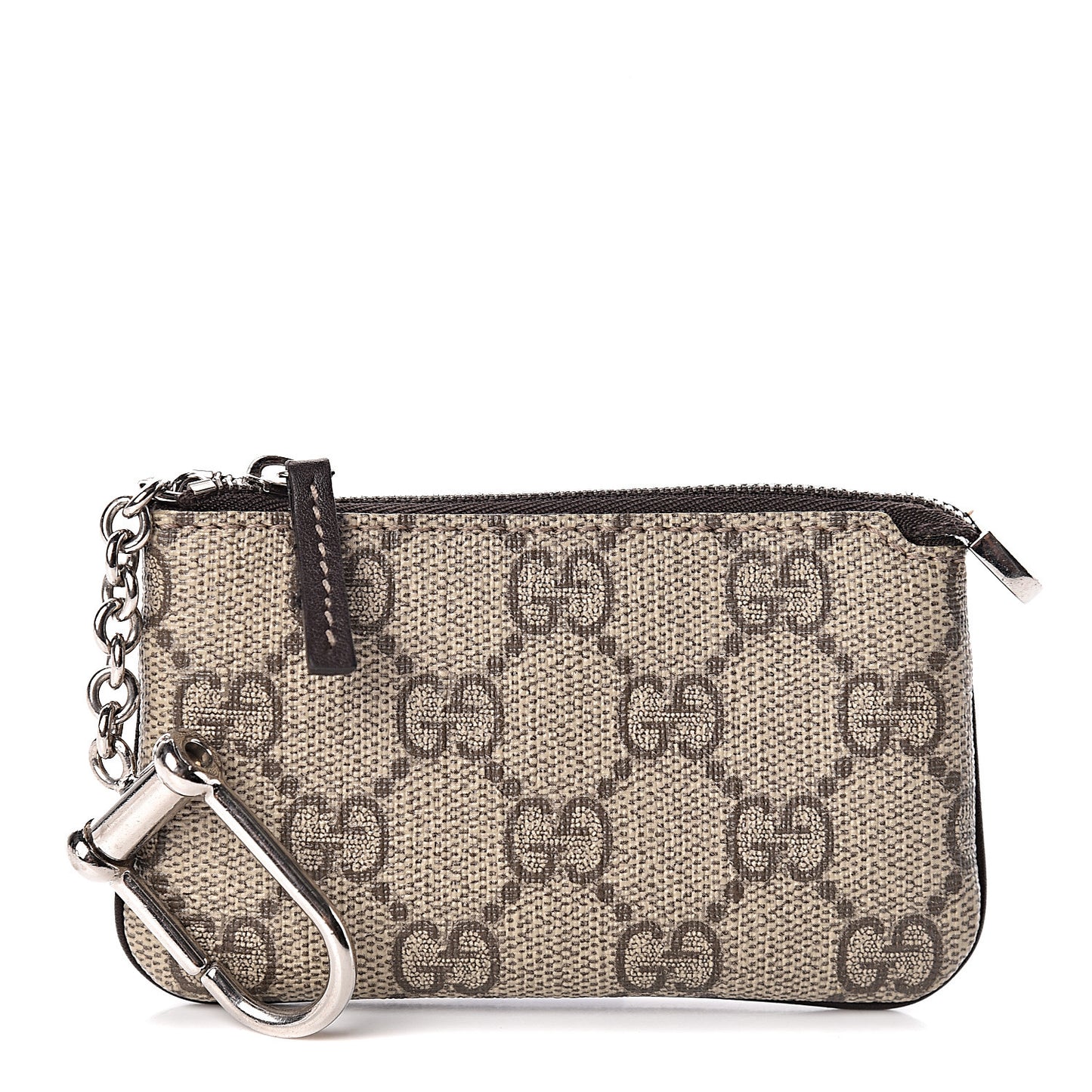 GG Supreme Monogram Selleria Key Case Beige Ebony Cocoa