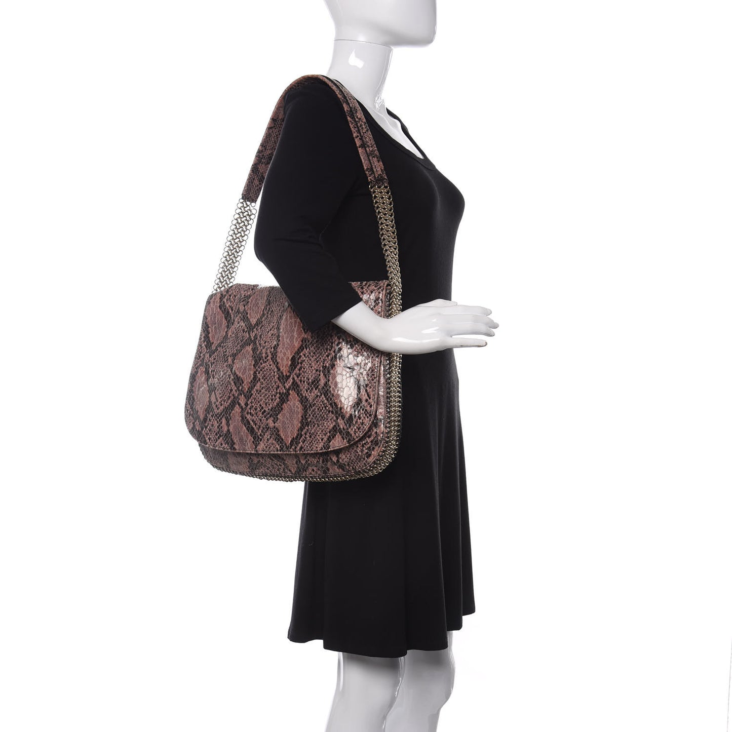Eco Python Shoulder Bag Pink