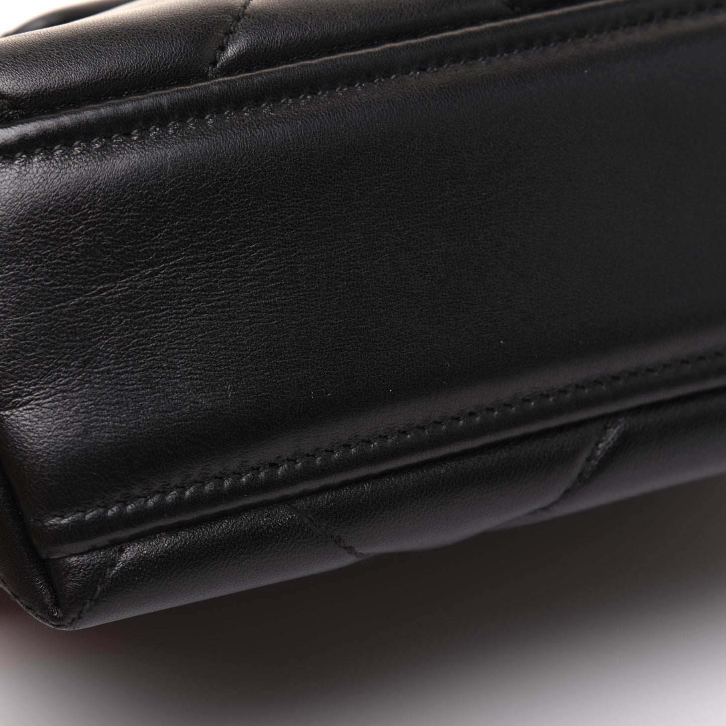 Nappa Triangle Stitched Small Spectrum Bag Black