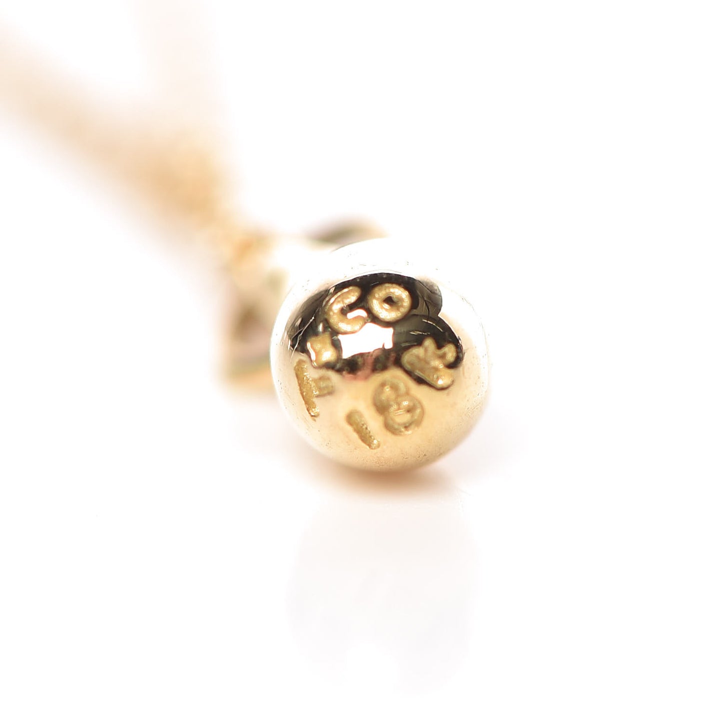 18K Yellow Gold 8mm Elsa Peretti Teardrop Pendant Necklace