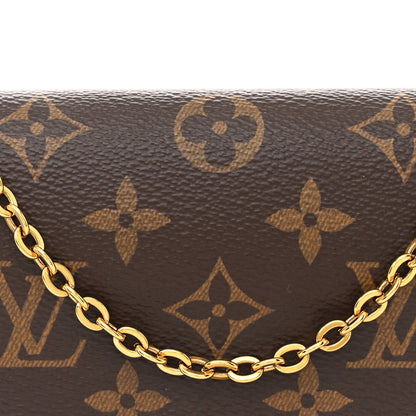 Louis Vuitton Monogram Flore Chain Wallet Fuchsia 7 of 9