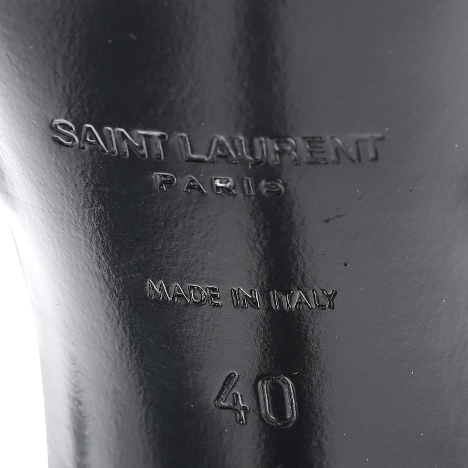 Saint Laurent Patent Cassandra 100 Ankle Strap Sandals 40 Black 7 of 12