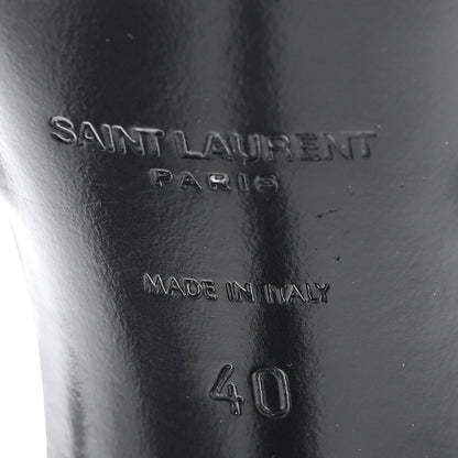 Saint Laurent Patent Cassandra 100 Ankle Strap Sandals 40 Black 7 of 12