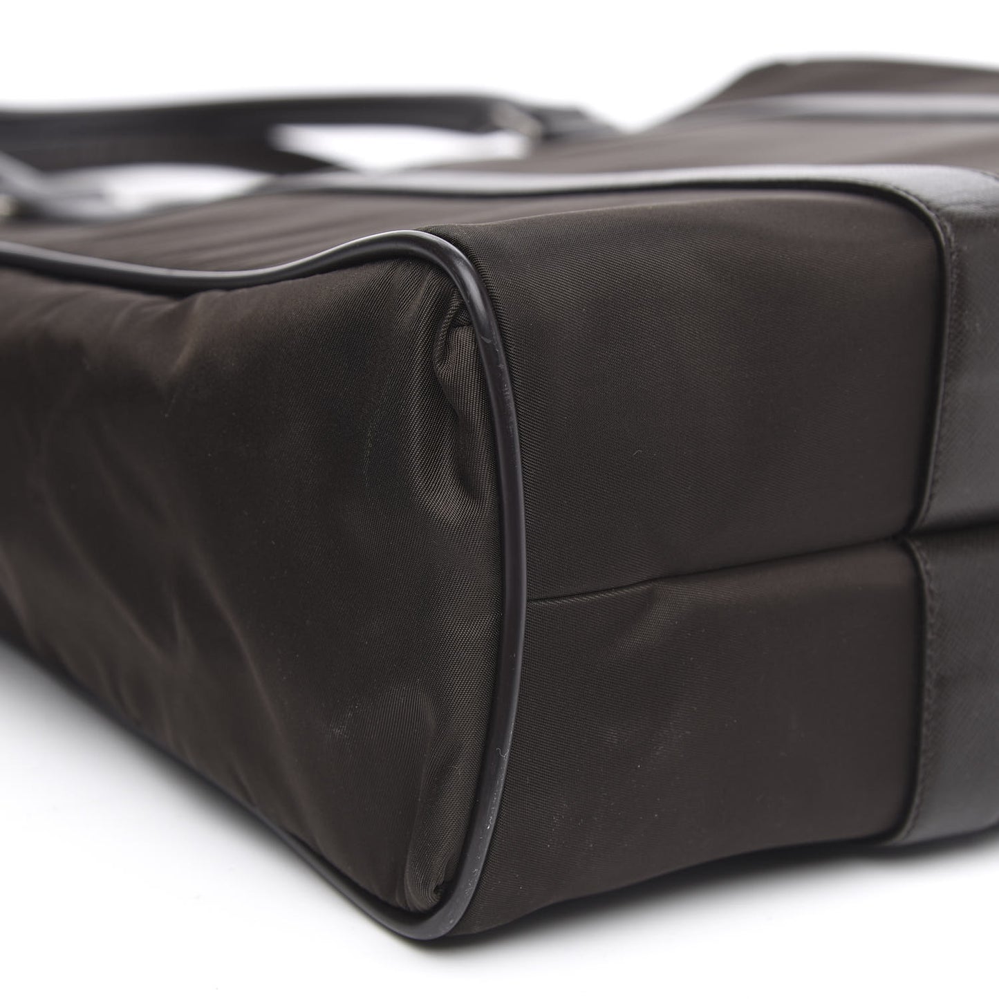 Tessuto Nylon Saffiano Tote Brown