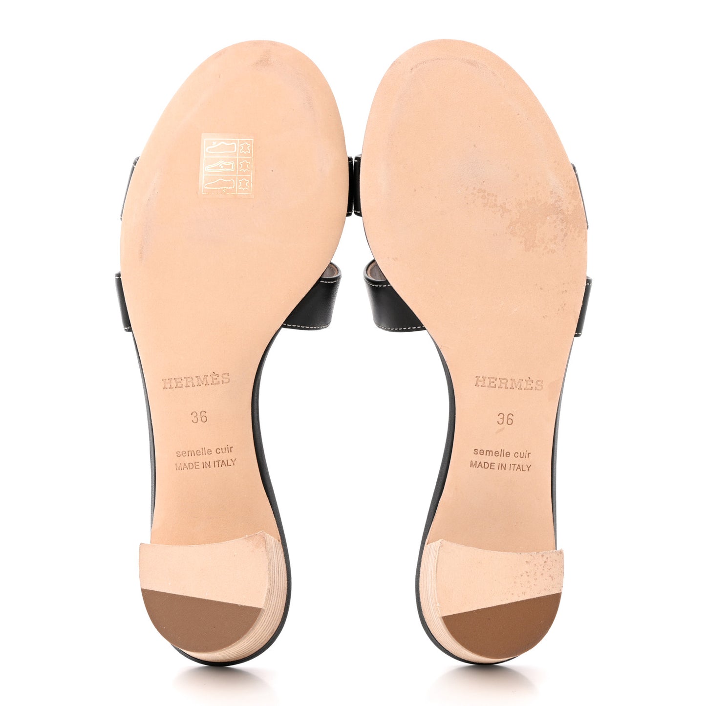 Calfskin Oasis Sandals 36 Black