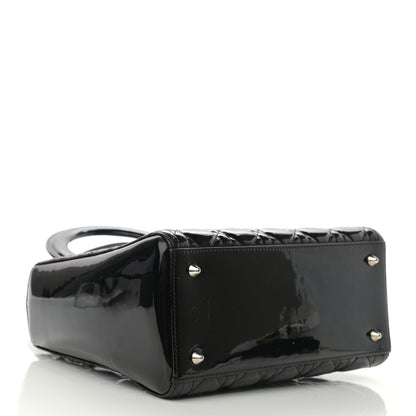 Christian Dior Patent Cannage Medium Lady Dior Black 4 of 11