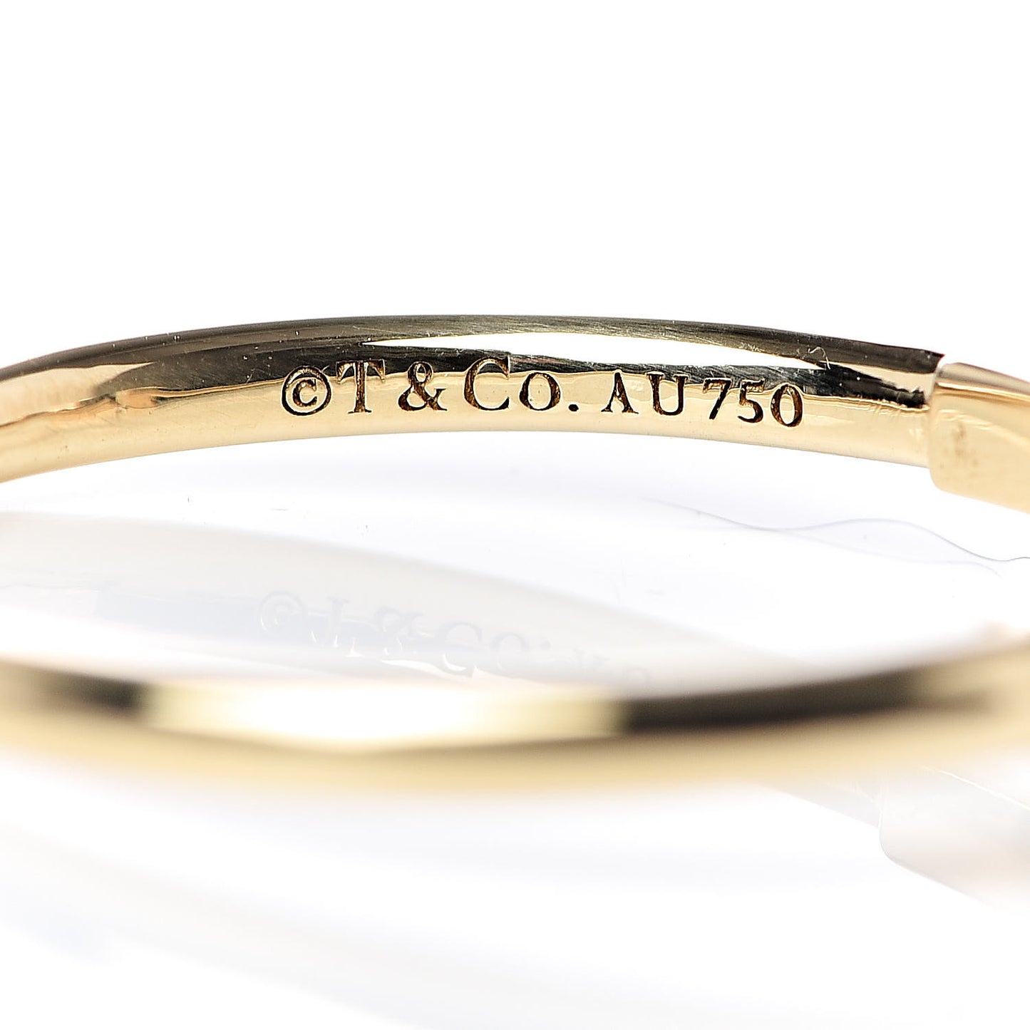 18K Yellow Gold T Wire Ring 53 6.5