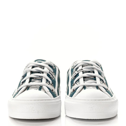 Christian Dior Cotton D-Stripes Walk'N'Dior Low Top Sneakers 38.5 Deep Indigo 2 of 7