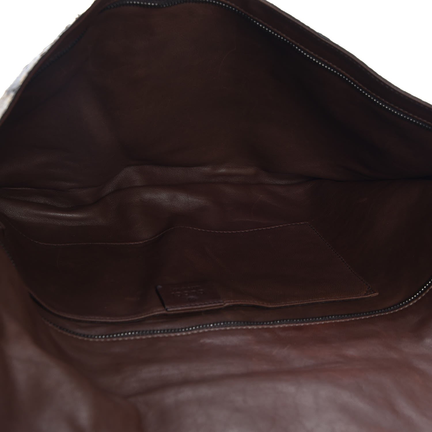 Gucci Python Large Flap Clutch Brown 5 of 8