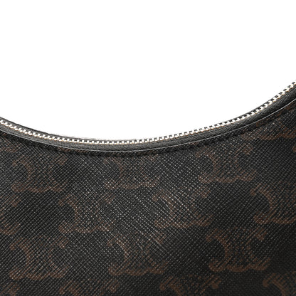 Celine Triomphe Canvas Calfskin Ava Shoulder Bag Tan 7 of 9