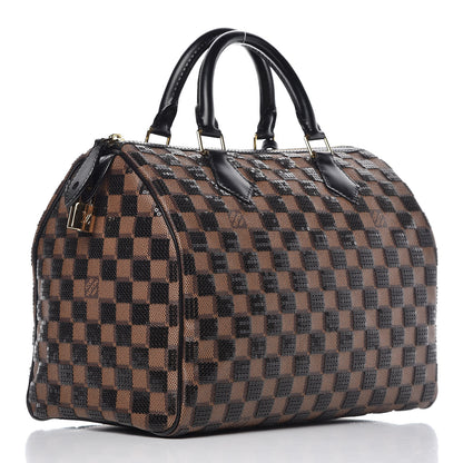 Louis Vuitton Damier Paillettes Speedy 30 Black 3 of 11