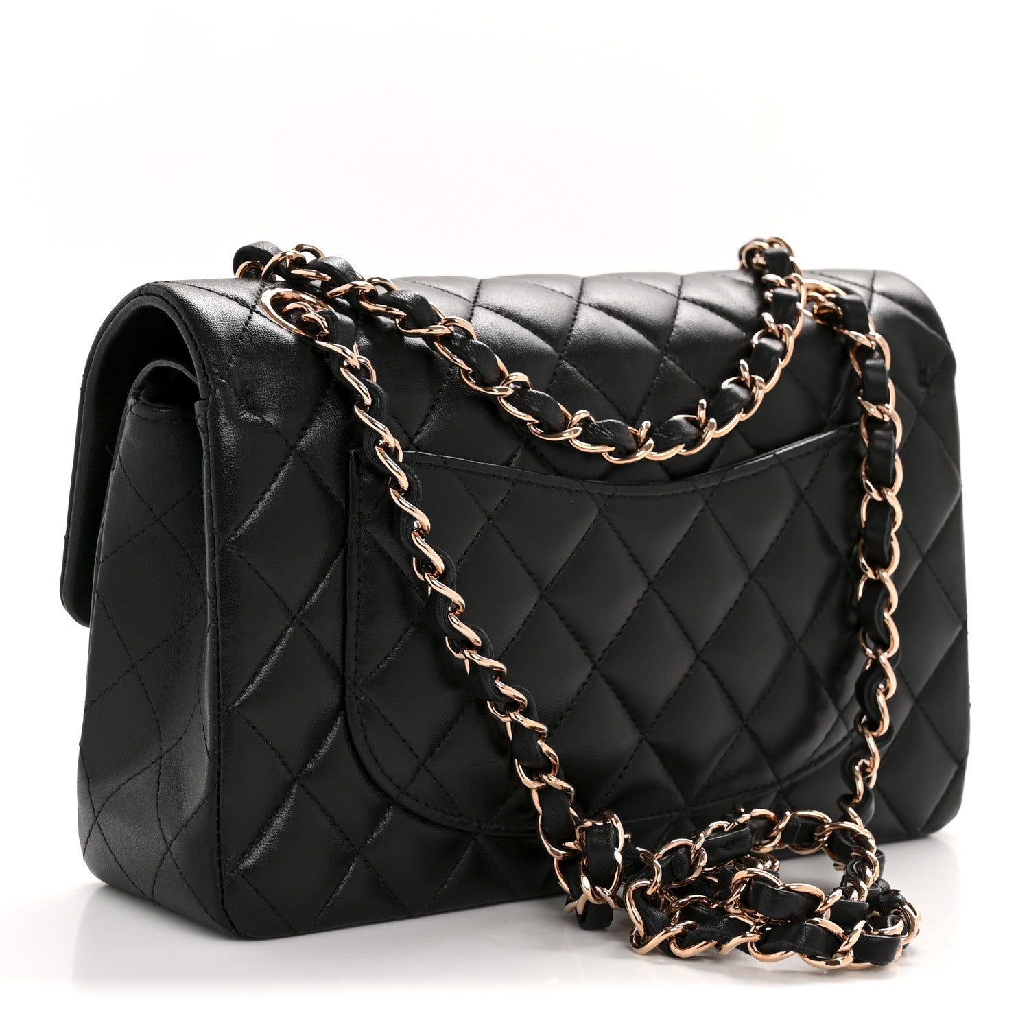 Chanel Lambskin Quilted Small Double Flap Black 3 of 15