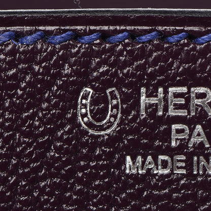 Hermes Chevre Mysore Bi-Color Horseshoe Birkin 30 Raisin Bleu Electrique 10 of 36