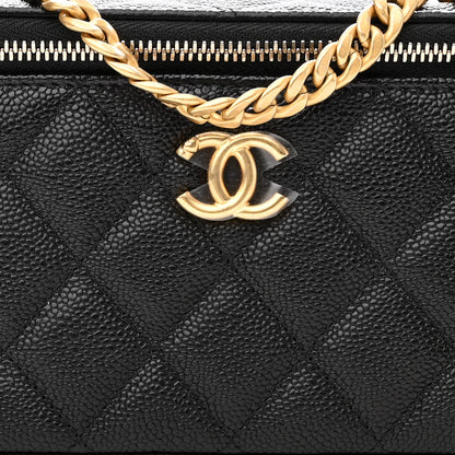 Chanel Caviar Quilted Sweetheart Vanity Case Black 9 of 12